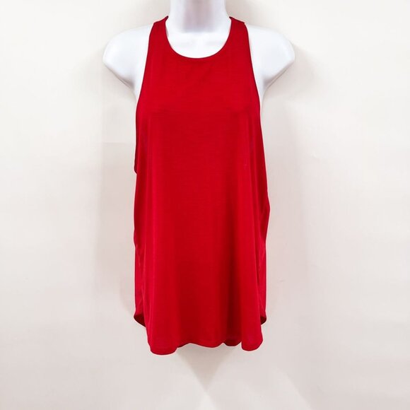 2/$30 Athleta Power of She Incline Racerback Tank Top Canyon Red Loose Fit - Picture 3 of 8